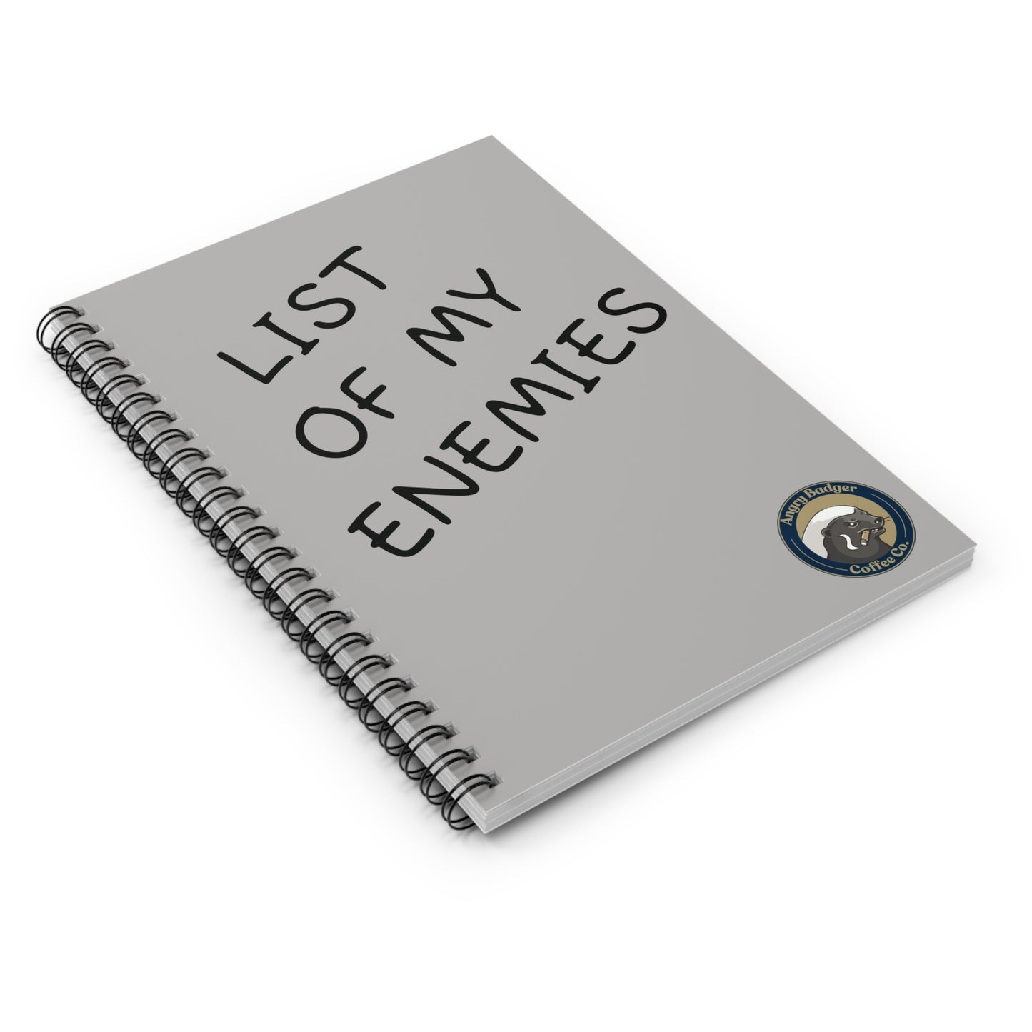 List of My Enemies Spiral Notebook