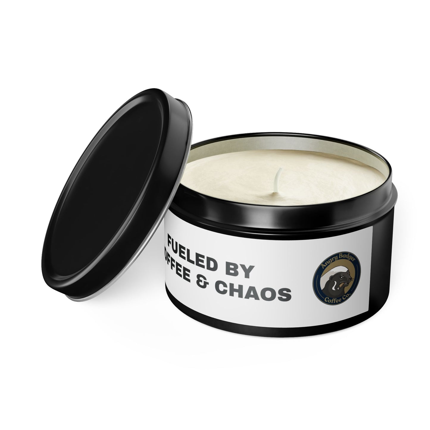 Coffee & Chaos Scented Tin Candles – Perfect Gift for Coffee Lovers