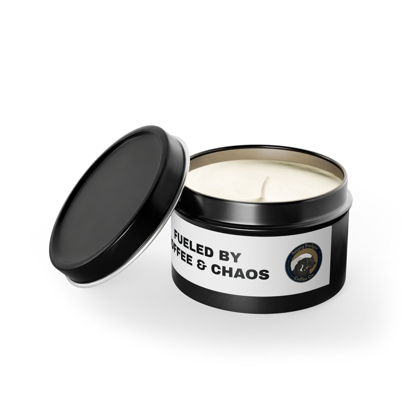 Coffee & Chaos Scented Tin Candles – Perfect Gift for Coffee Lovers